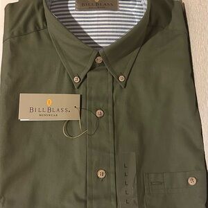 bill blass Olive Green Men's Button-Down Shirt